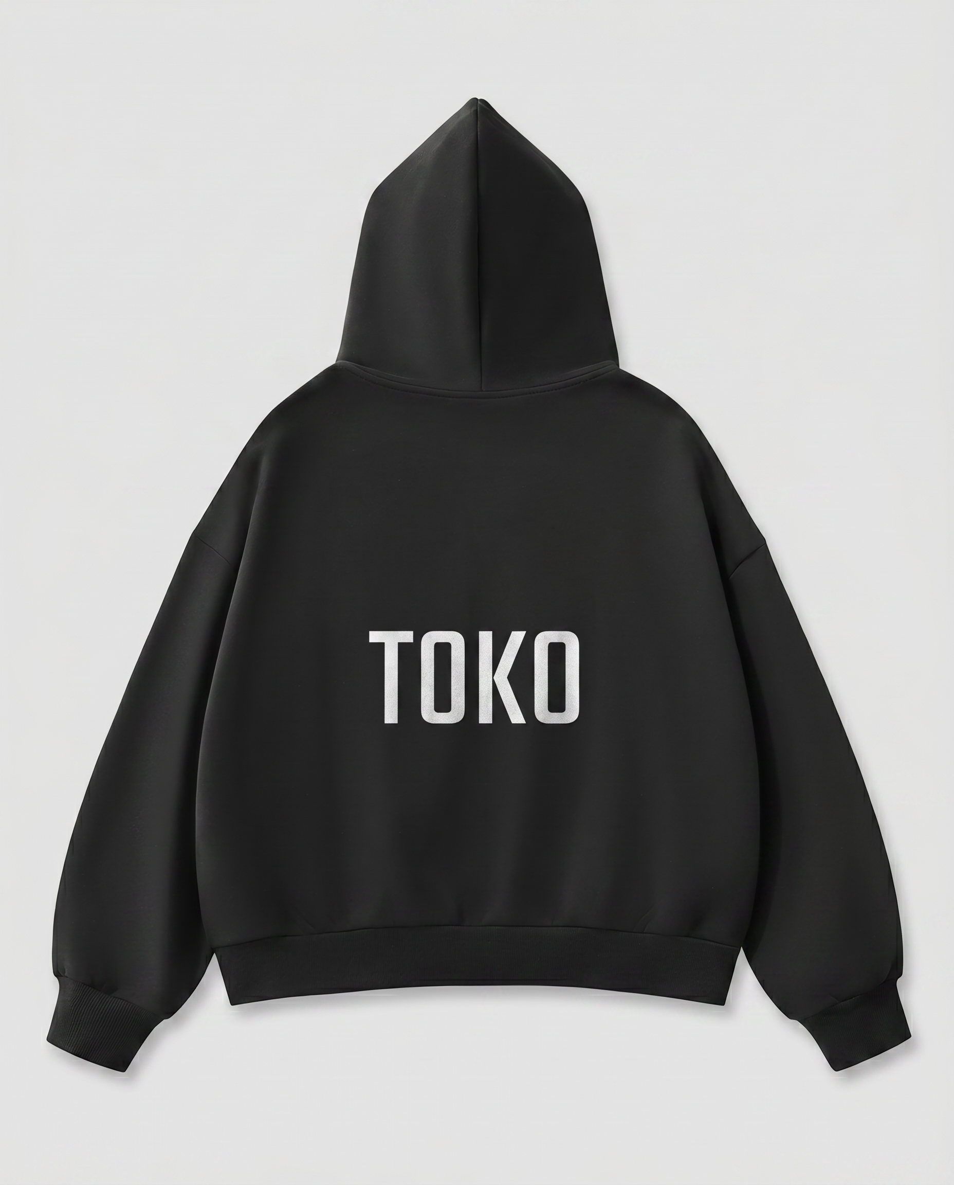 Fleeced Full-Zip Boxy Hoodie