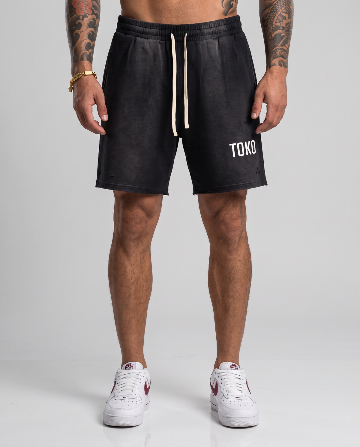 Sun Fade Distressed Shorts