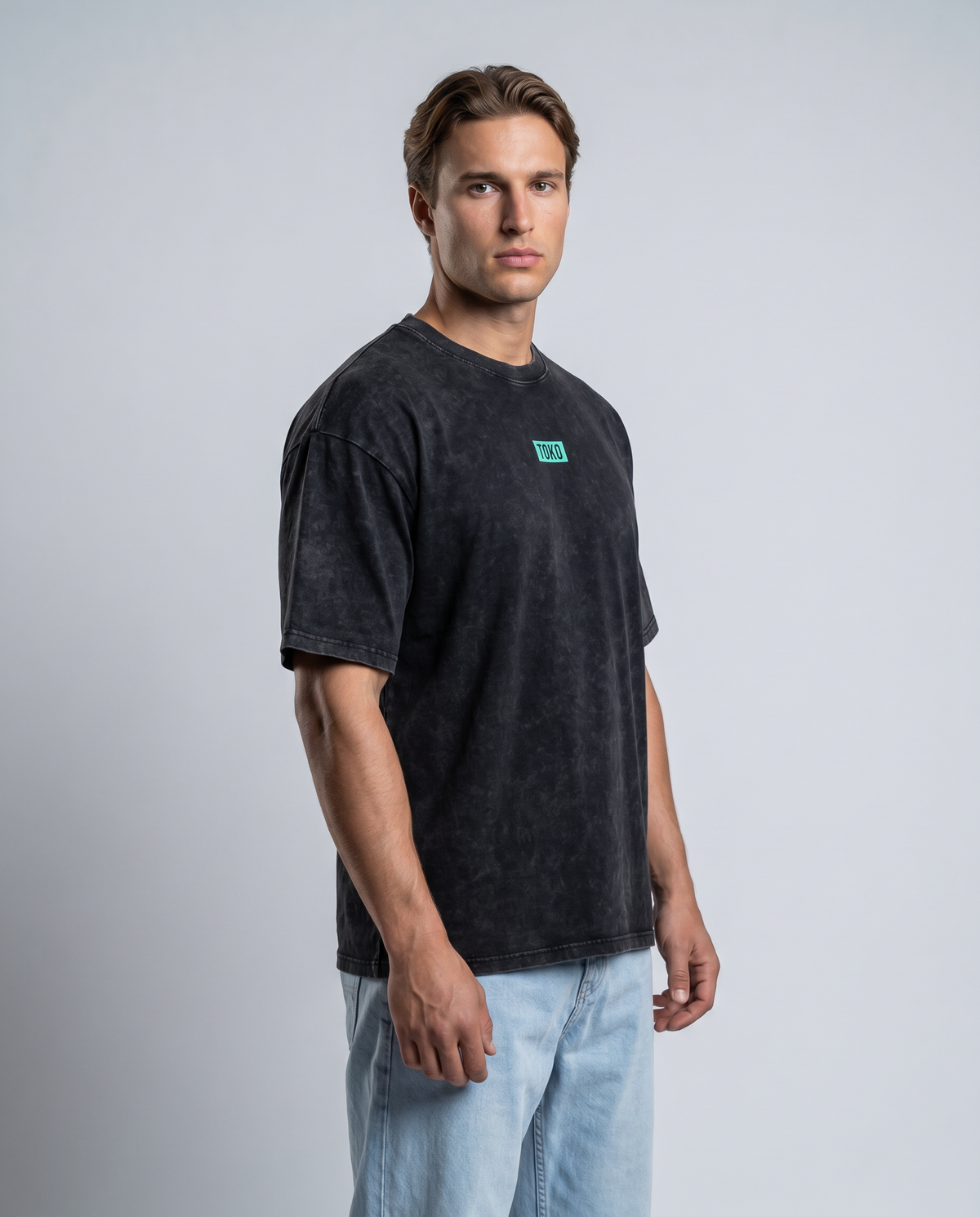 Snow Washed Oversized Cotton Fox T-Shirt