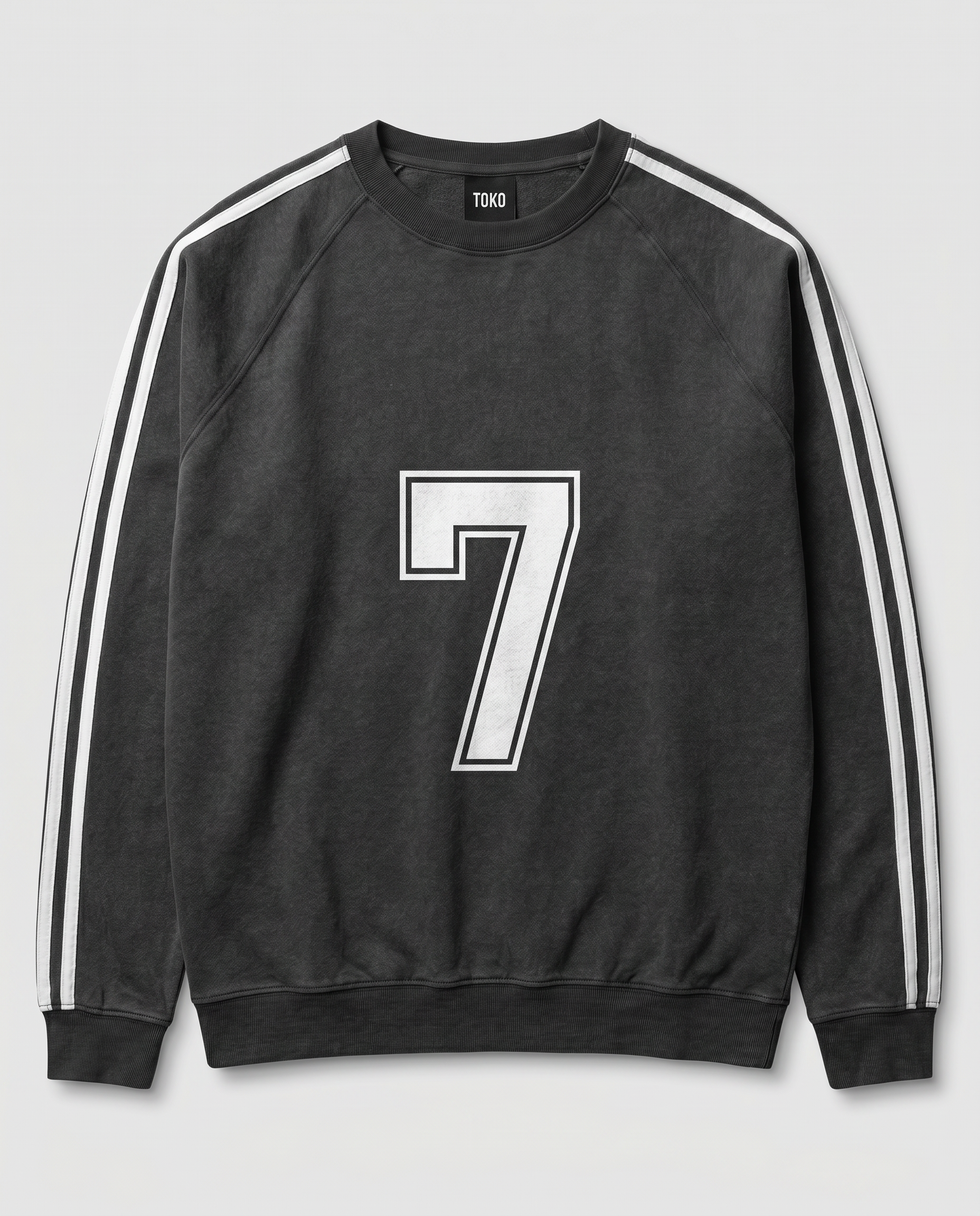 Snow Washed Contrast Tape Sweatshirt