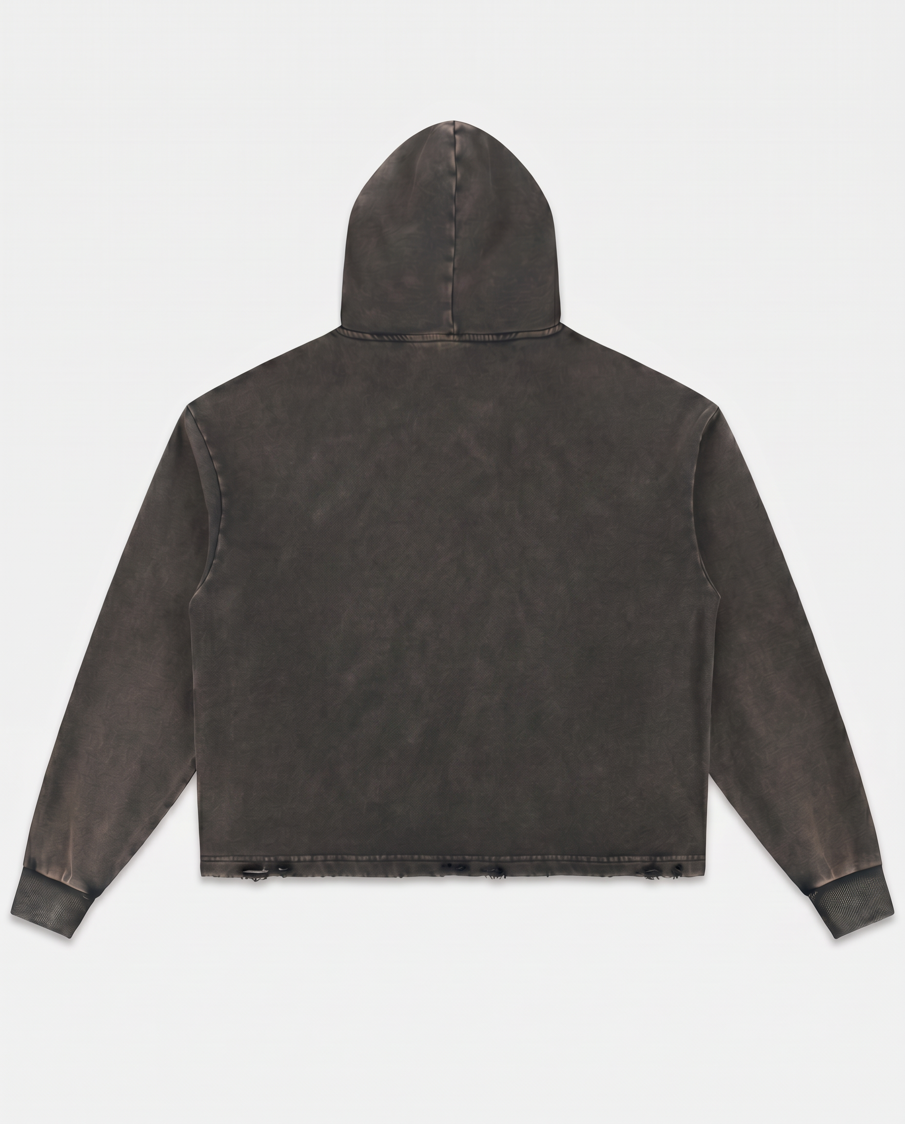 Vintage Washed Frayed-Hem Hoodie