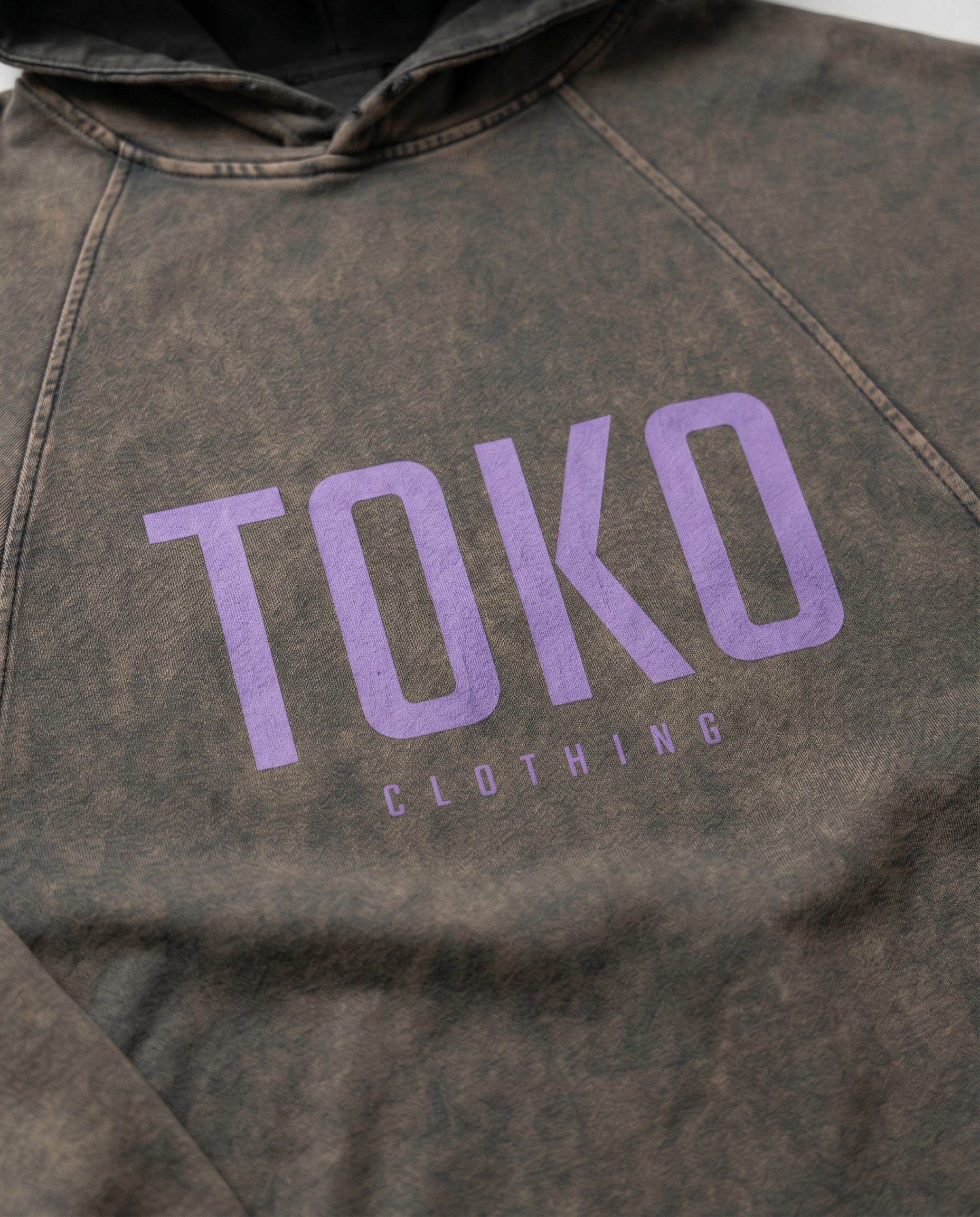 Vintage Washed Frayed-Hem Hoodie