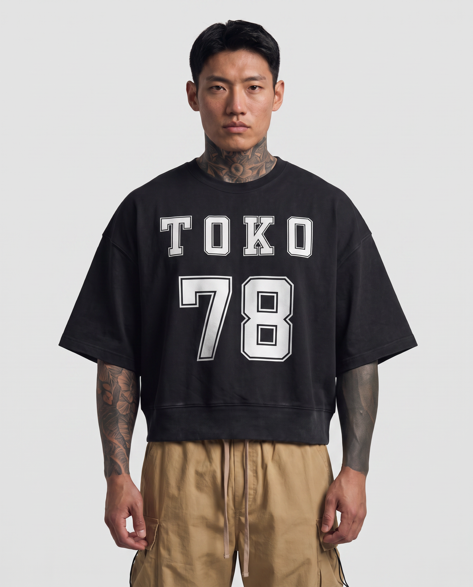 Mineral Wash Boxy Raw Edge T-Shirt