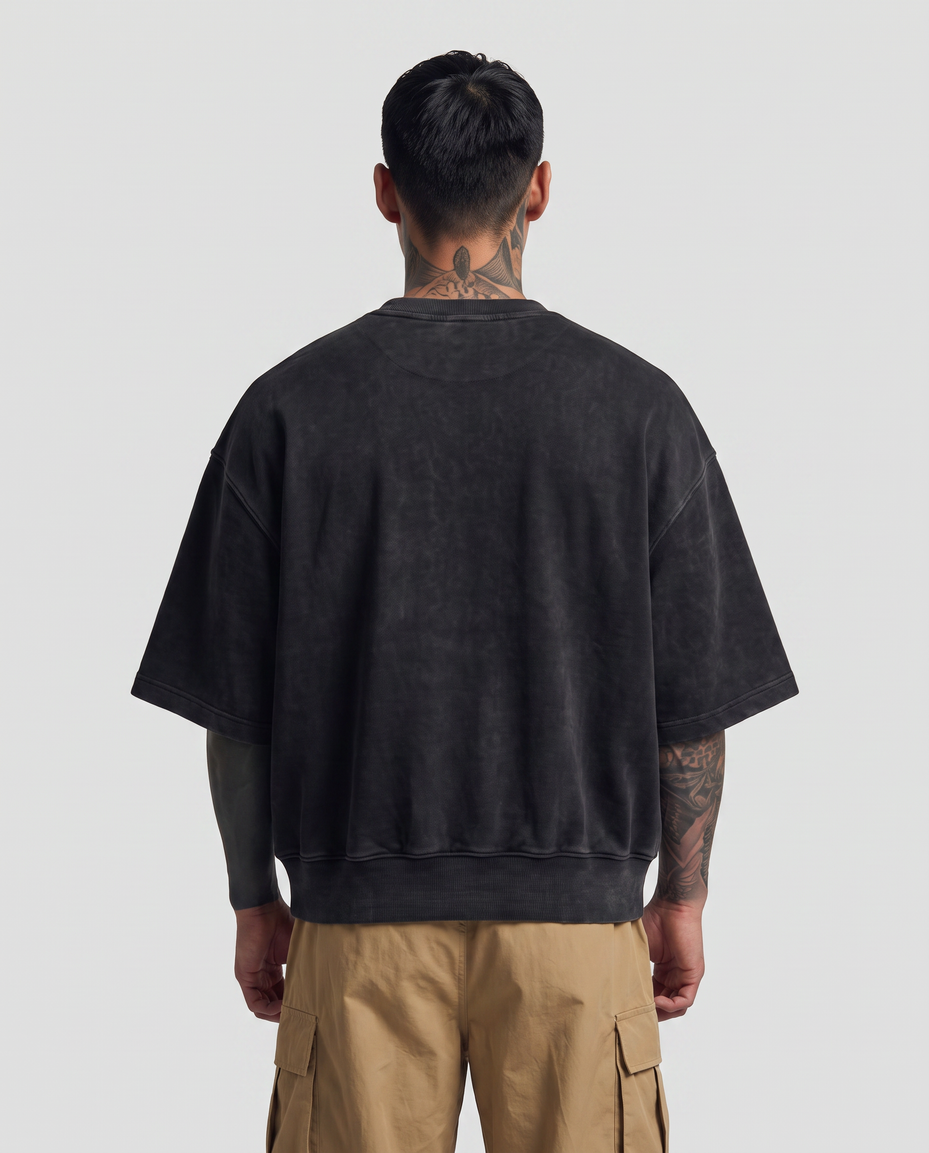Mineral Wash Boxy Raw Edge T-Shirt