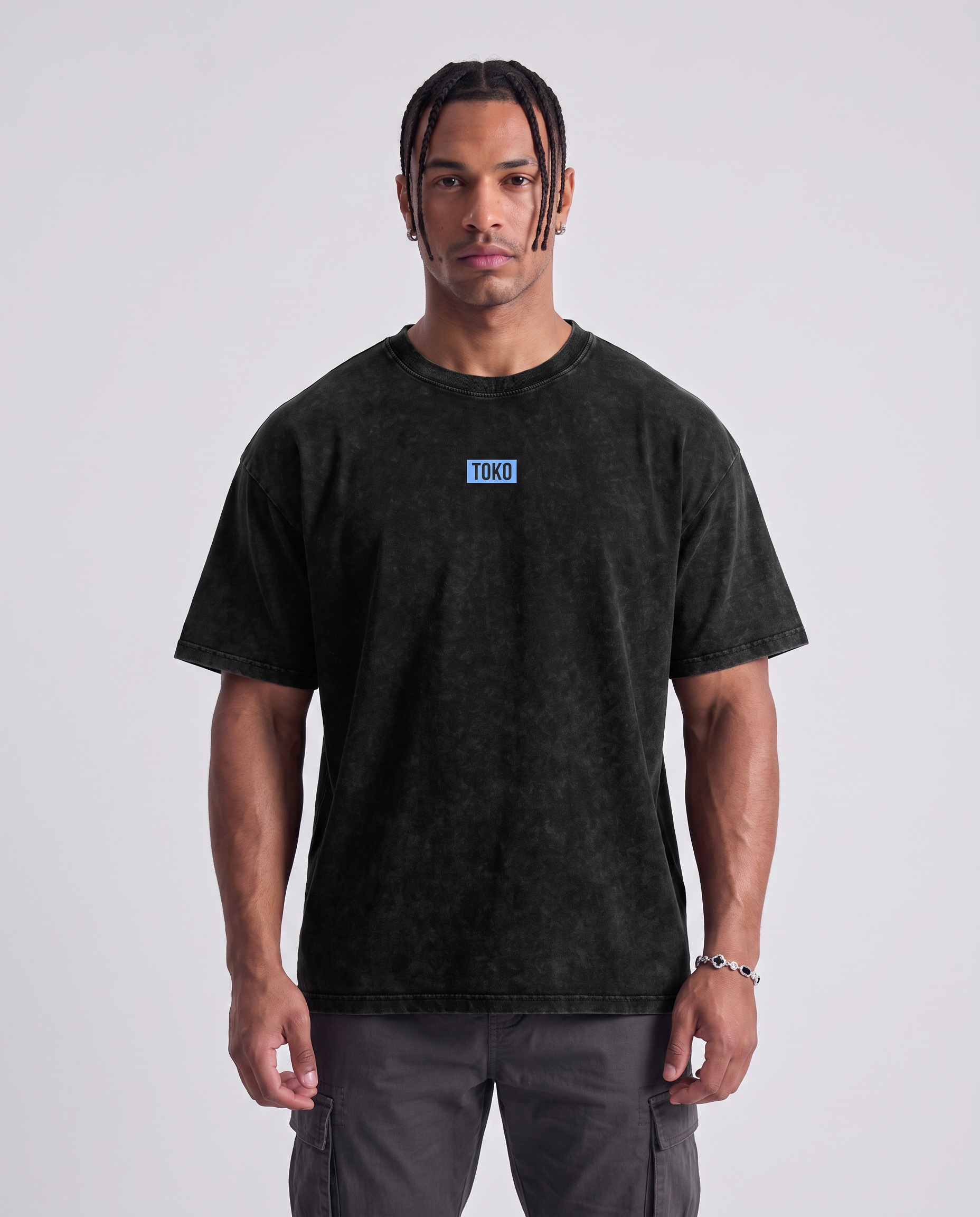 Snow Washed Oversized Cotton Fox T-Shirt