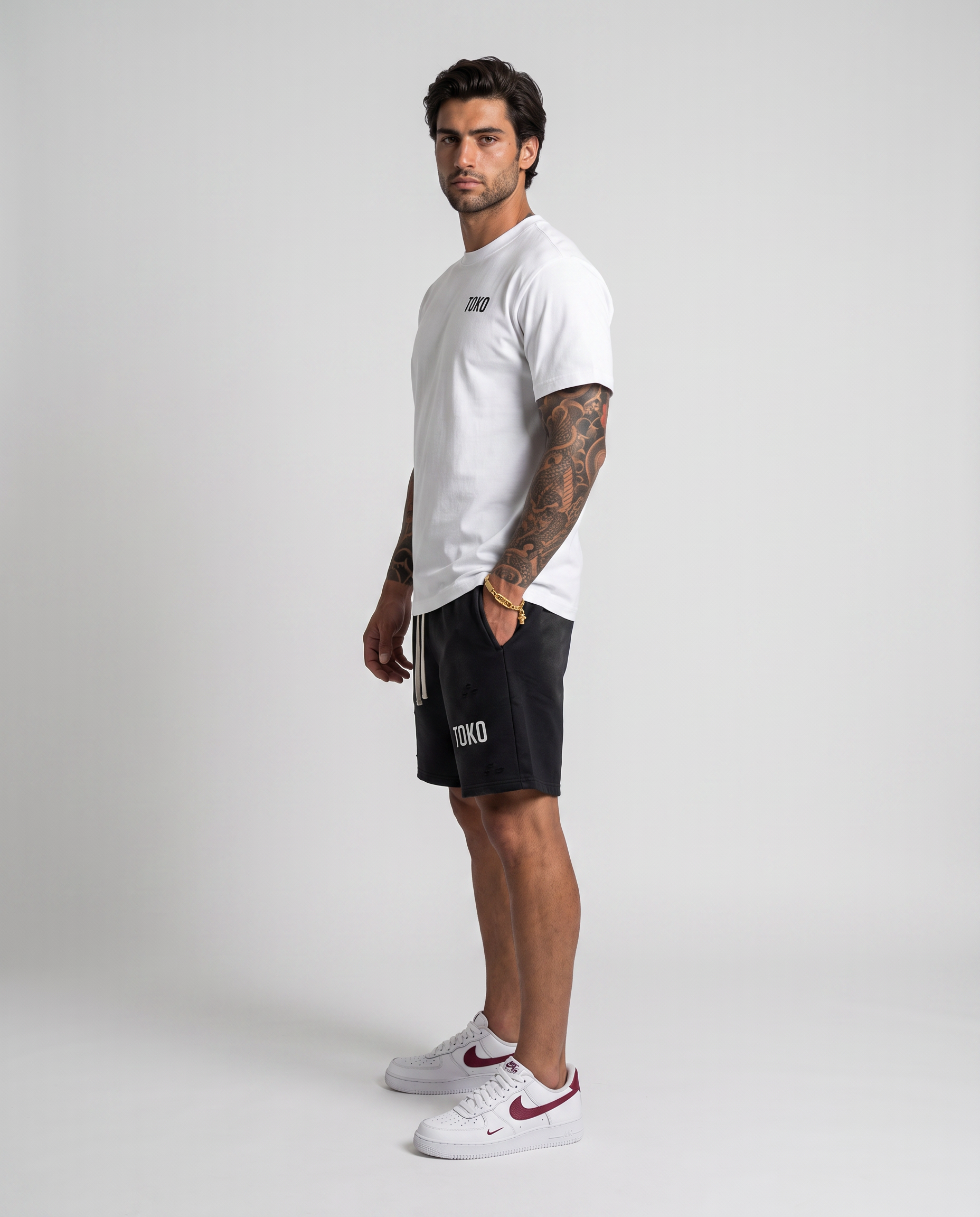 Sun Fade Distressed Shorts