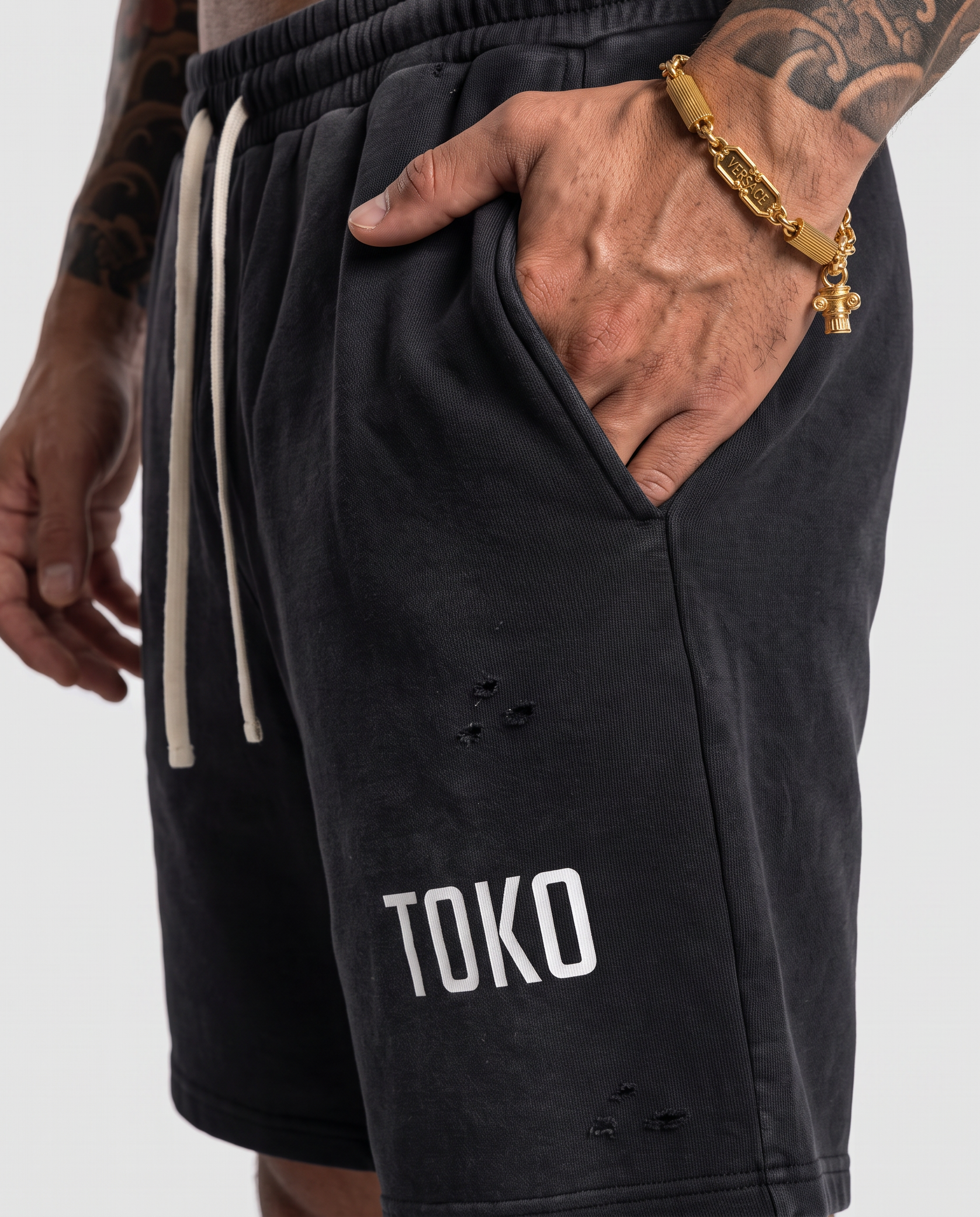 Sun Fade Distressed Shorts