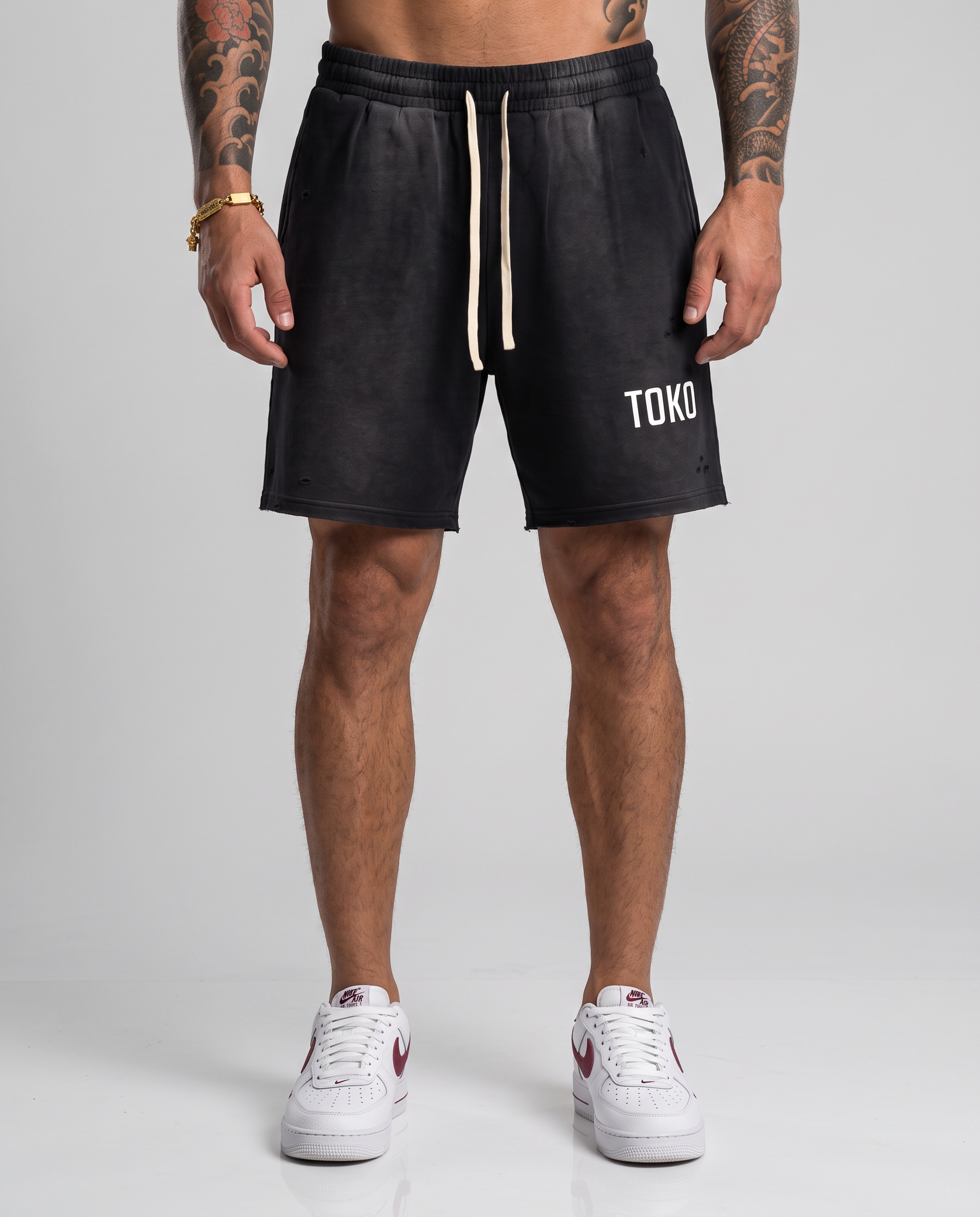 Sun Fade Distressed Shorts