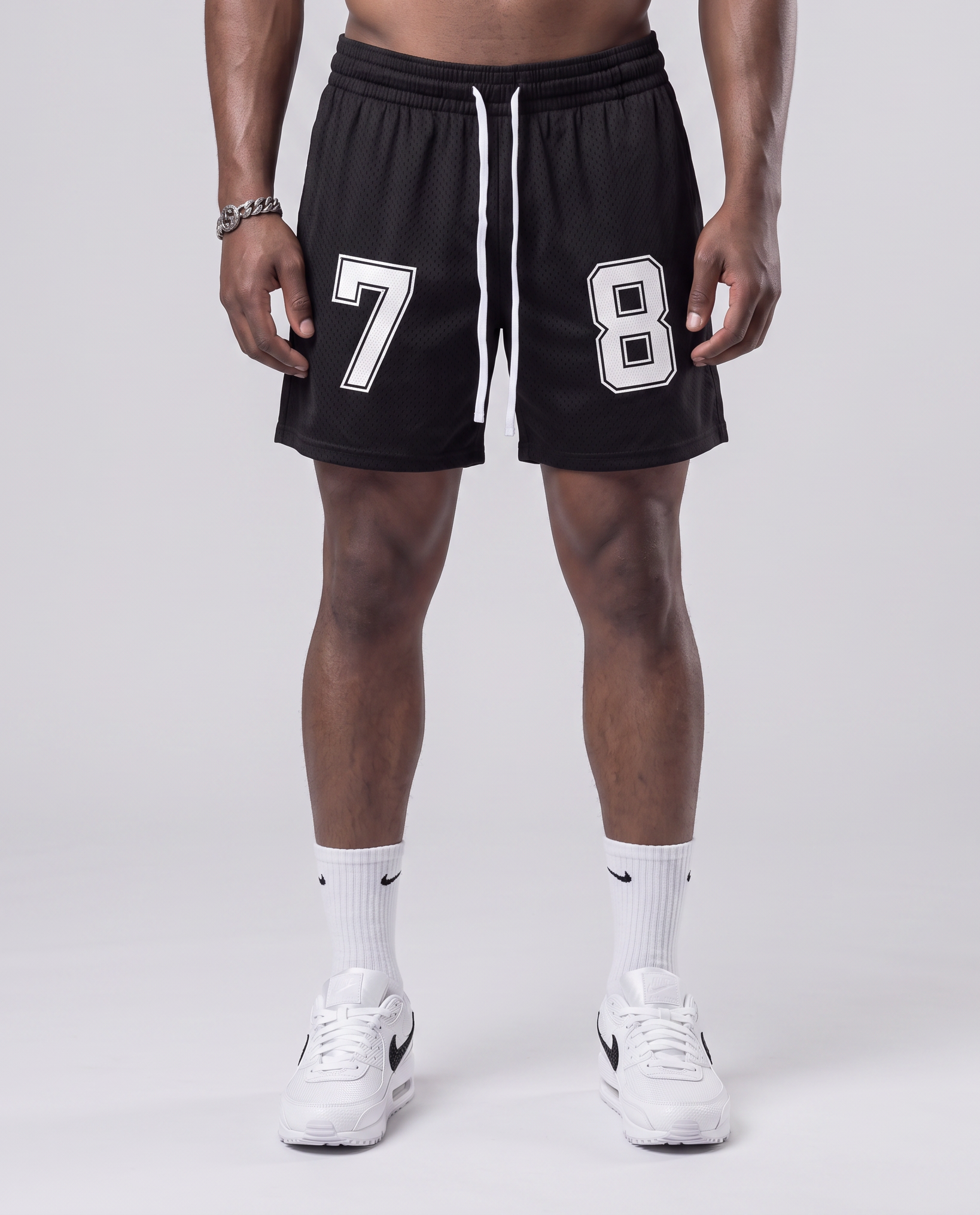 Mesh Drawstring Shorts