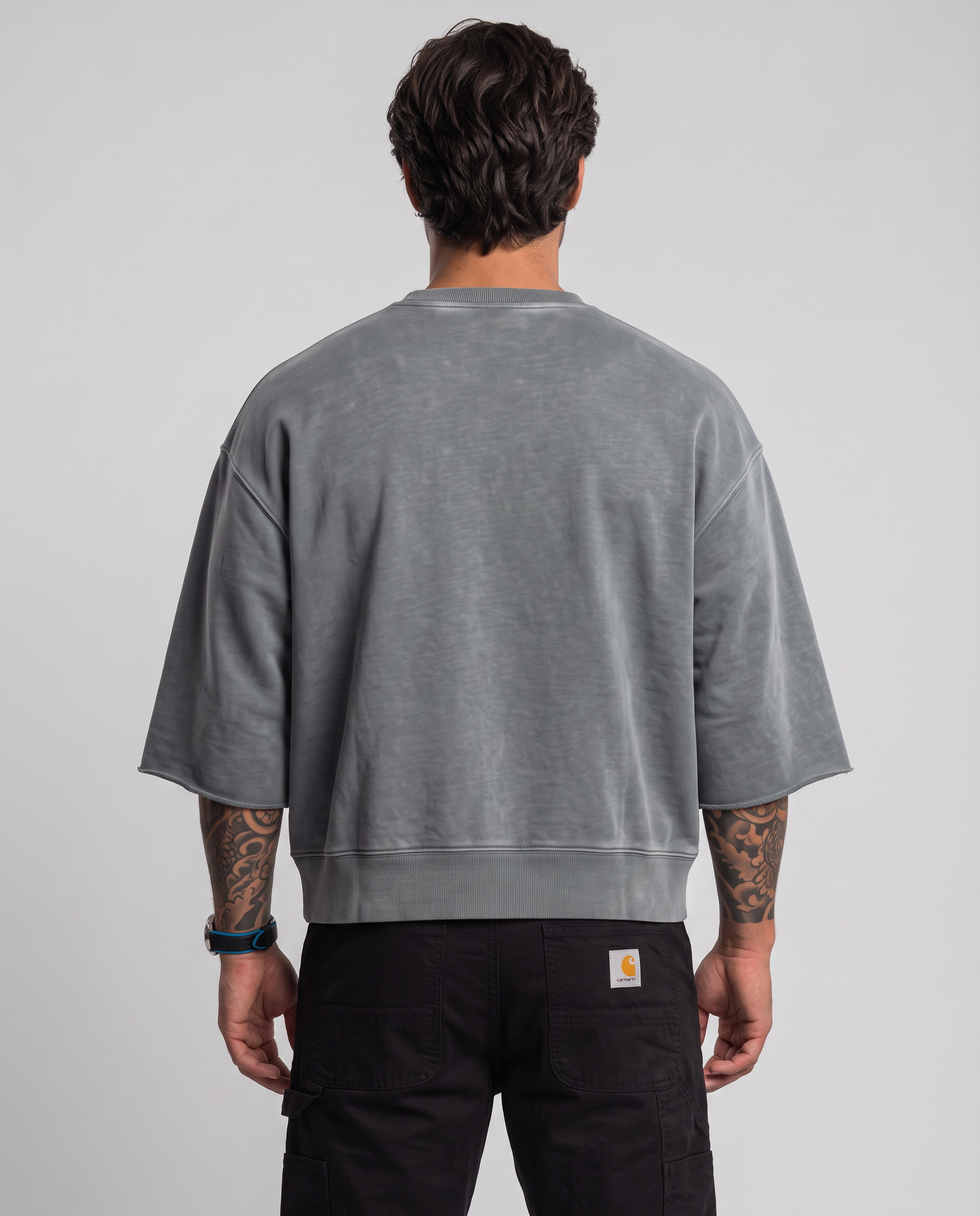 Mineral Wash Boxy Raw Edge T-Shirt