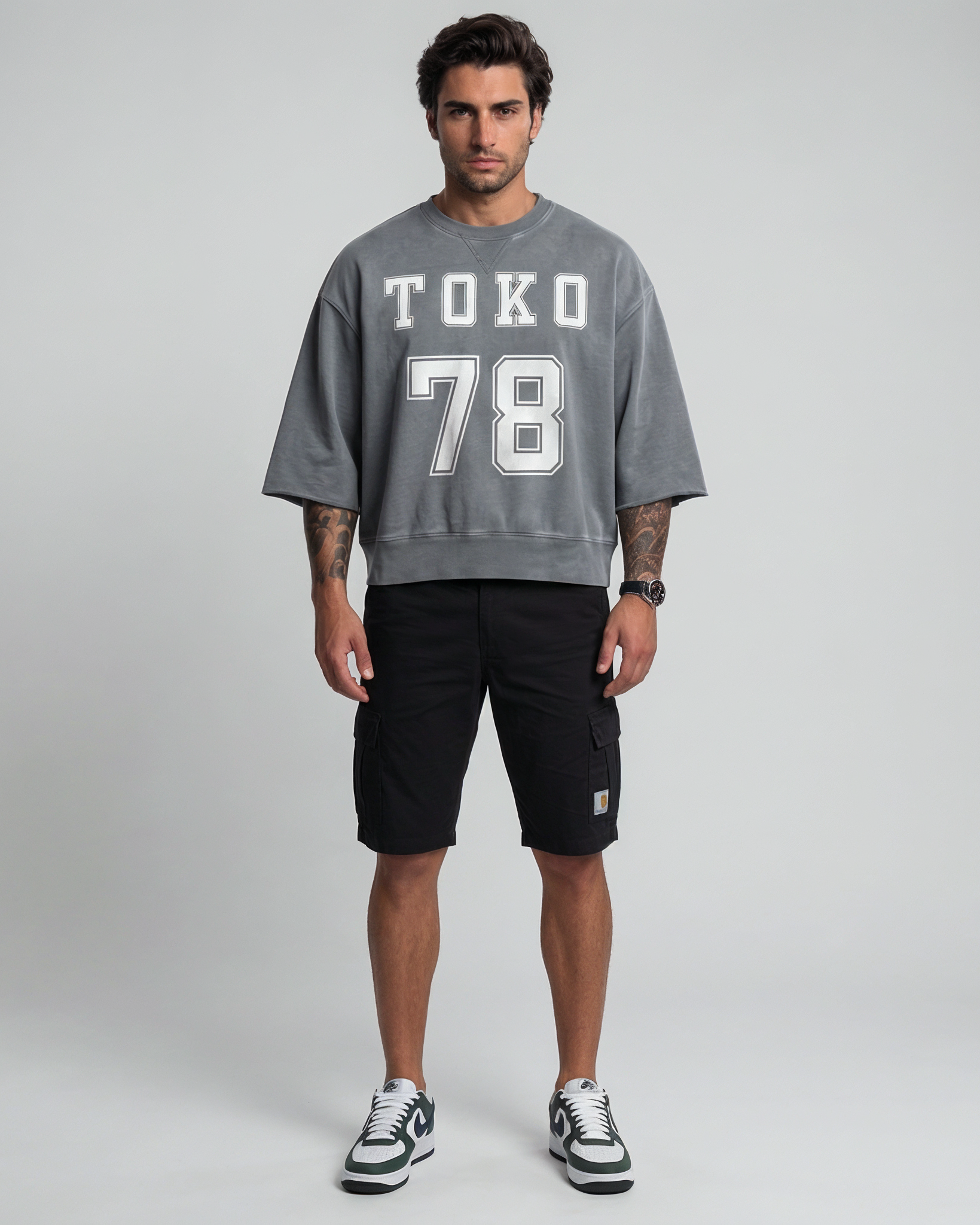 Mineral Wash Boxy Raw Edge T-Shirt