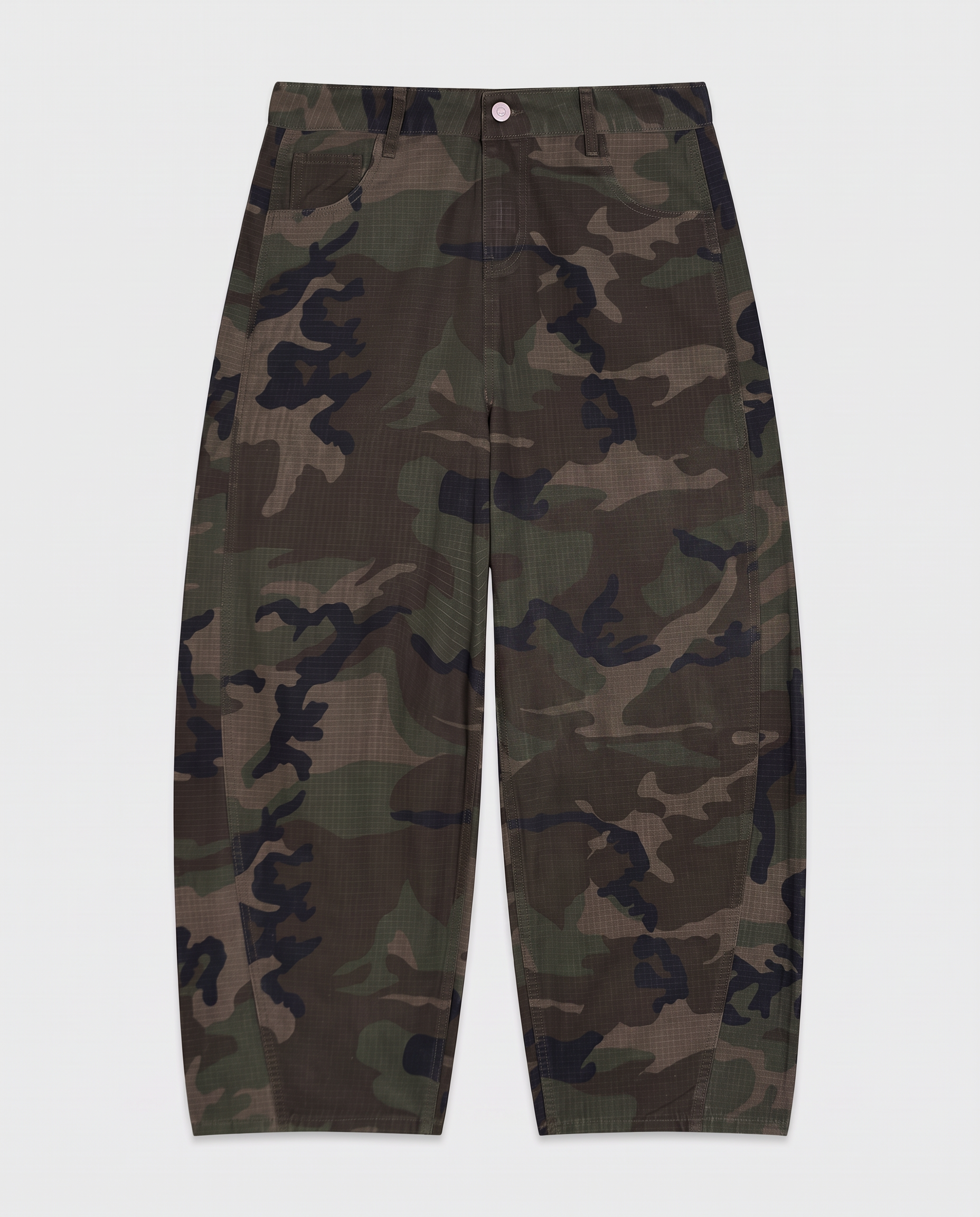 Men’s Camo Barrel Leg Cargo Pants