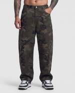 Camo Barrel Leg Cargo Pants