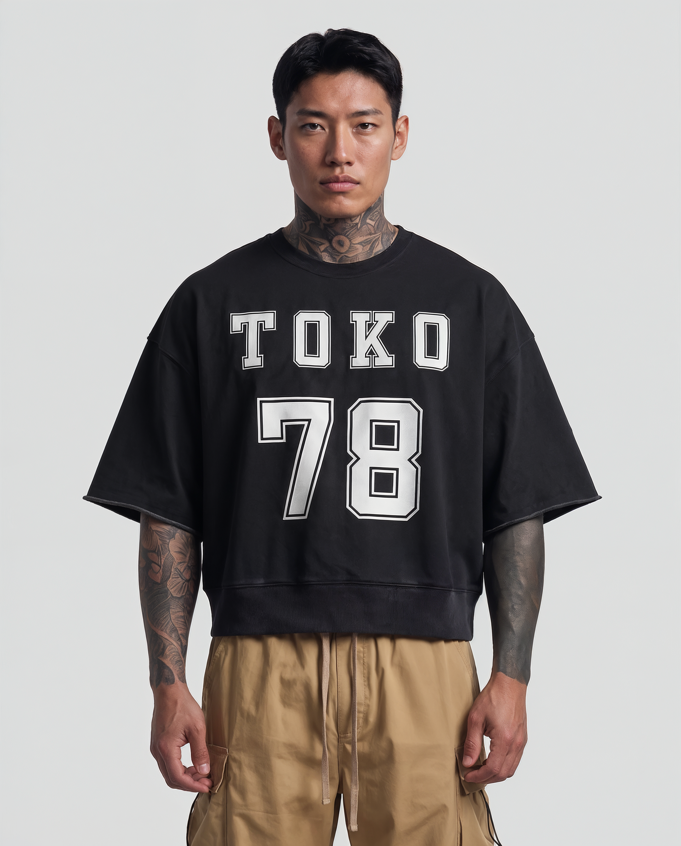 Mineral Wash Boxy Raw Edge T-Shirt