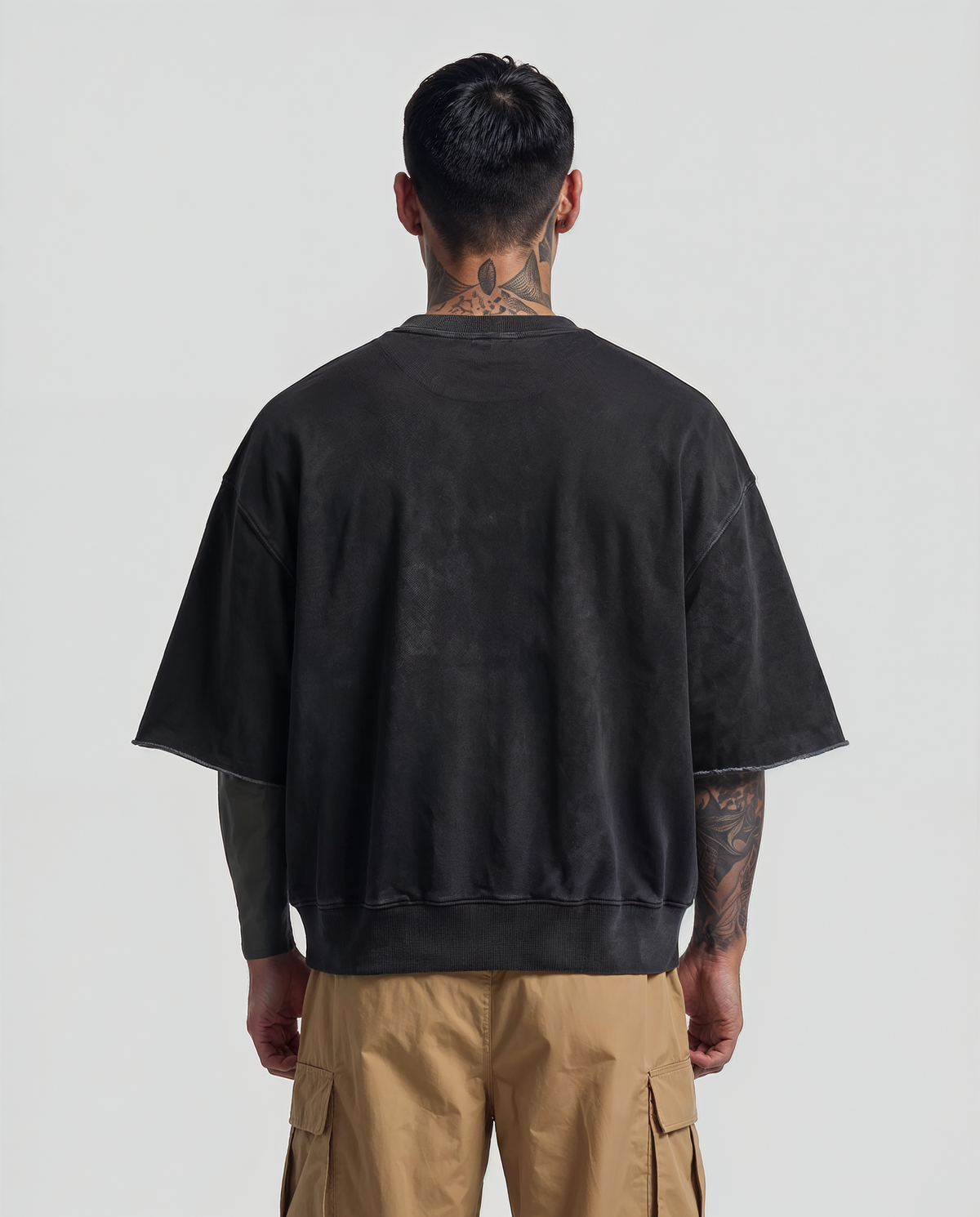 Mineral Wash Boxy Raw Edge T-Shirt