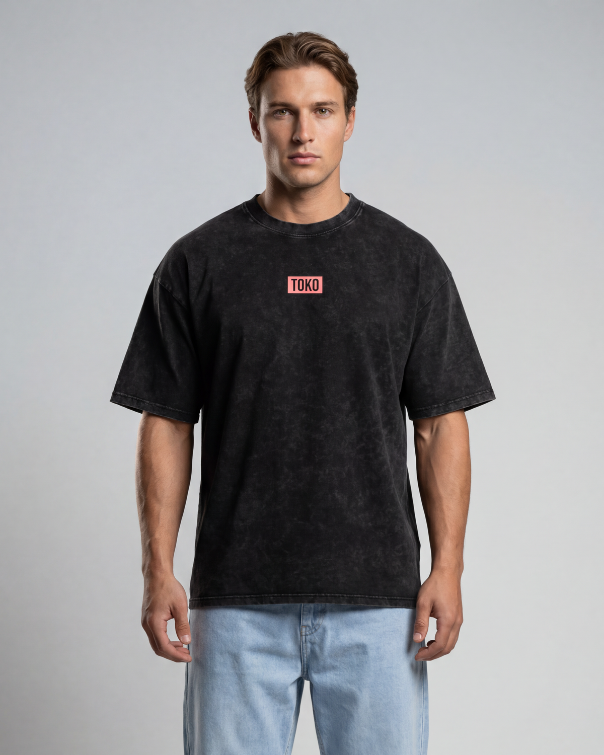 Snow Washed Oversized Cotton Fox T-Shirt