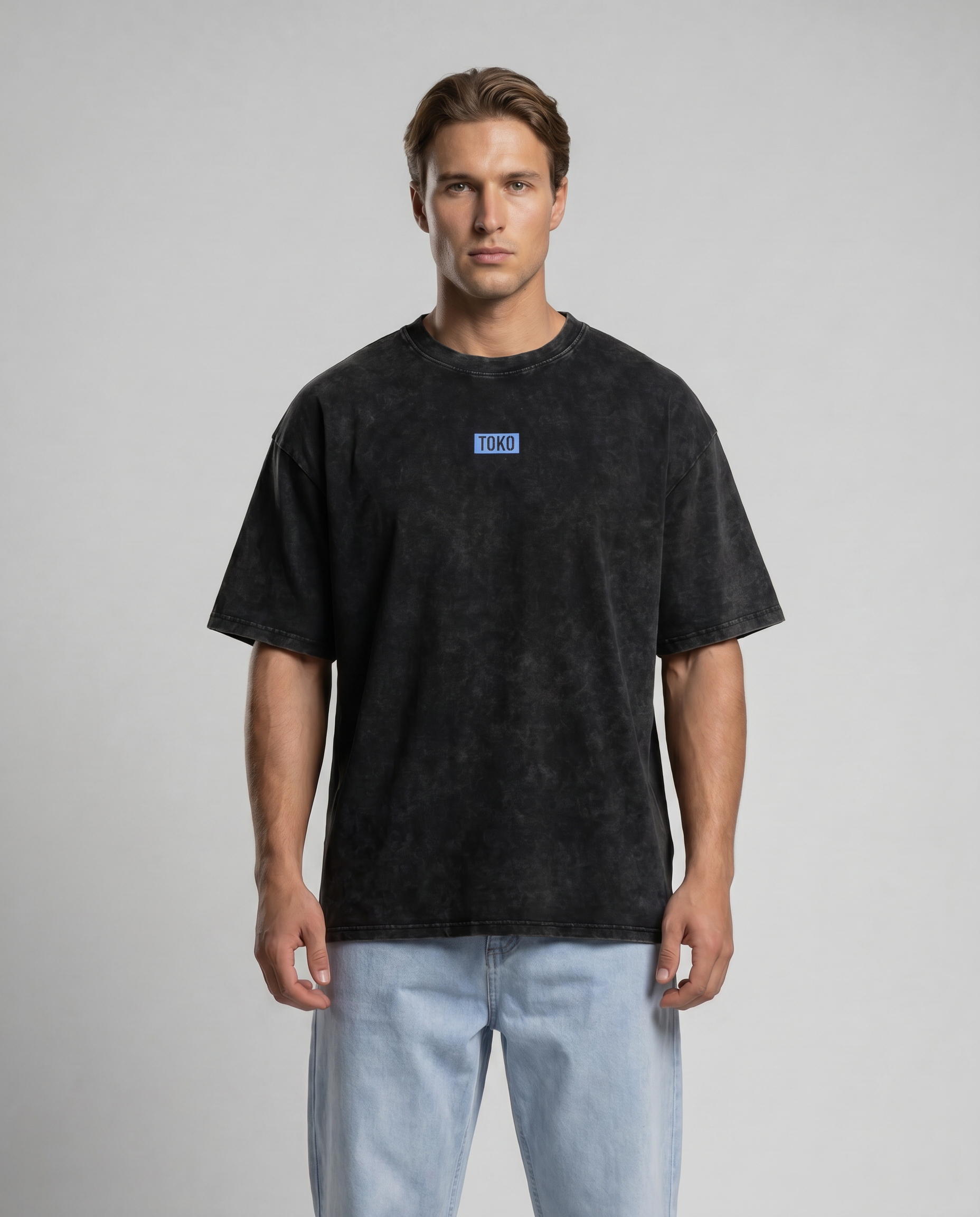 Snow Washed Oversized Cotton Fox T-Shirt