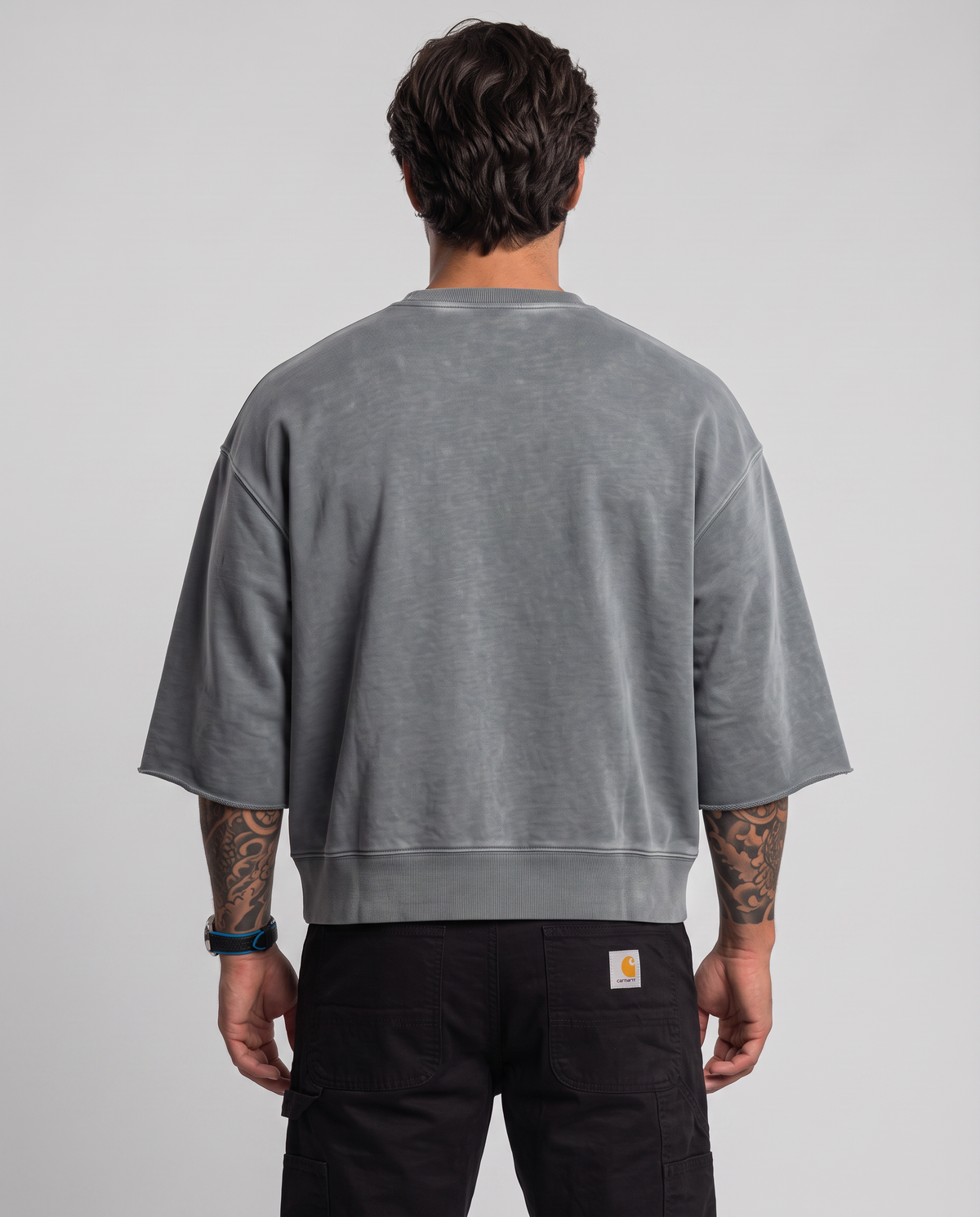 Mineral Wash Boxy Raw Edge T-Shirt