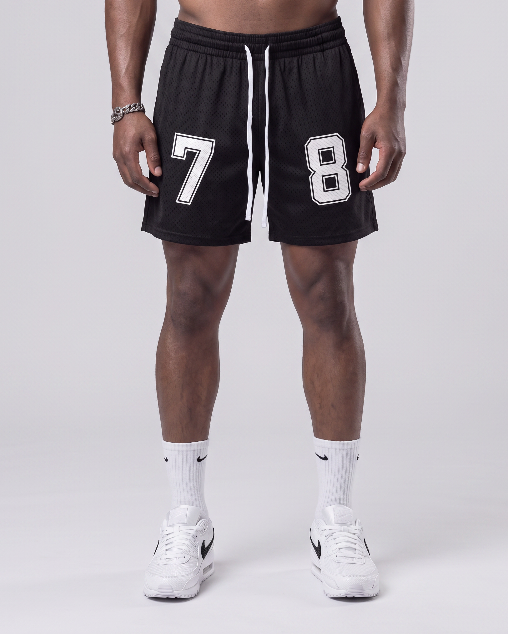 Mesh Drawstring Shorts